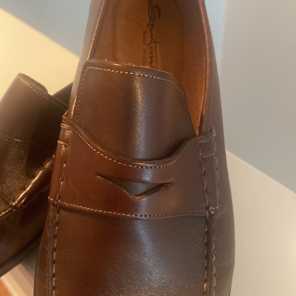 Pair of Santoni Shoes in brown, size 10.5 Like New condition Maybe worn once - Picture 5 of 11